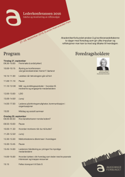 Lederkonferansen 2016 - Akademikerforbundet