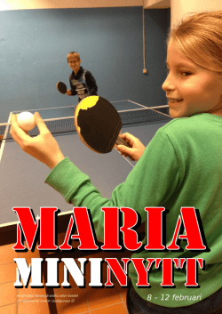 Maria MiniNytt v.6 - Maria Fritidsklubb