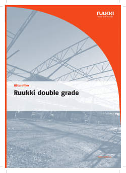 Ruukki - Hålprofiler, double grade