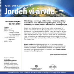 Inbjudan 15 mars 2016 - Jonsereds herrgård
