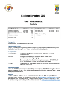 Challenge Bernadotte 2016