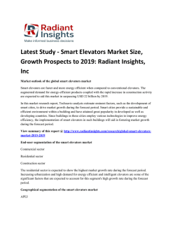 Smart Elevators Market Analysis, Market Size, Competitive Trends: Radiant Insights, Inc