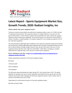 Sports Equipment Market Growth And Forecast Report To 2020: Radiant Insights, Inc