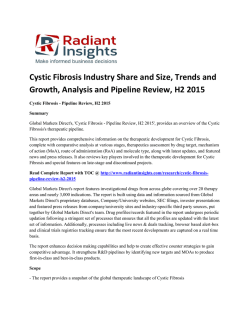 Global Cystic Fibrosis Industry Analysis, Market Size, Competitive Trends: Radiant Insights, Inc