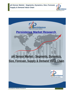 pH Sensor Market - Segments, Dynamics, Size, Forecast, Supply & Demand Value Chain