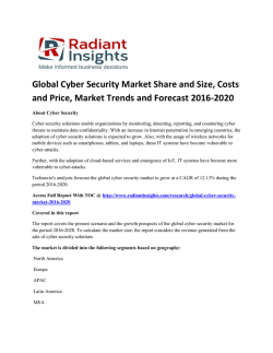 Global Cyber Security Market Size Report For 2020 By Radiant Insights, Inc