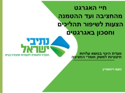 הצעות לשיפור תהליכים וחסכון באגרגטים, חברת נתיבי ישראל, פברואר 2015