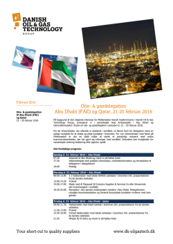 Olie- & gasdelegation Abu Dhabi (FAE) og Qatar, 21