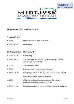 Program for DM i Havfiskeri 2016