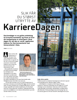 KarriereDagen - Universitetet i Oslo