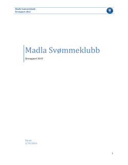 Madla Svømmeklubb årsrapport 2015