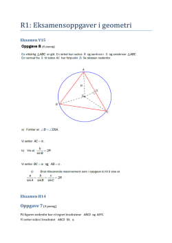 R1: Eksamensoppgaver i geometri