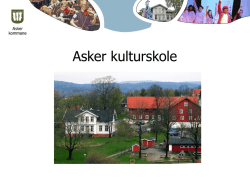 Presentasjon Asker kulturskole