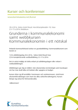 Program - Kommuntorget.fi