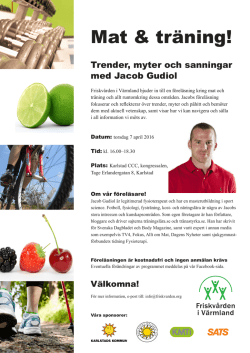 Mat & träning! - Friskvården i Värmland