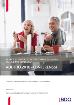 auditio 2016 -konferenssi