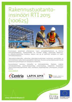 Rakennustuotantoinsinööri RTI 2015 - Centria