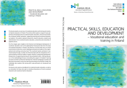 Practical skills, education and development: Vocational