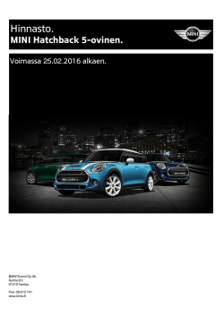 MINI Hatchback F55 Hinnasto 12 02 2016