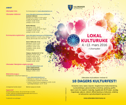 Program for Lokal Kulturuke 2016