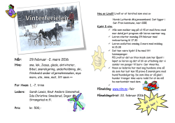 Vinterferieleir Livoll 2016