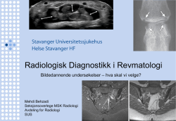 Radiologisk diagnostikk i reumatologi