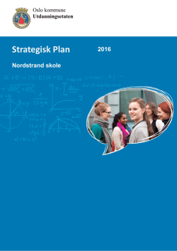 Strategisk Plan - Nordstrand skole