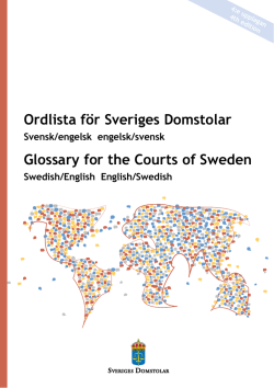 Svensk-engelsk ordlista för Sveriges domstolar
