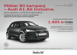 Möller Bil kampanj – Audi A1 All Inclusive.