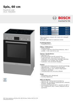 Bosch HCA 744250V