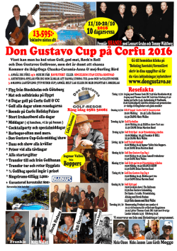 programmet höst 2016.cdr - Don Gustavos Golfresor