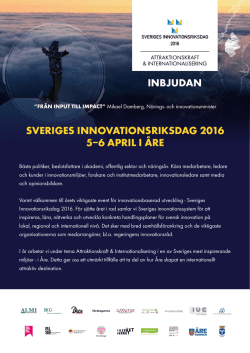 Ladda ner inbjudan som PDF - Sveriges Innovationsriksdag