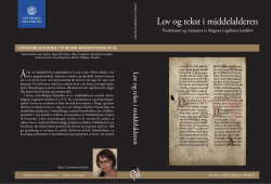 Lov og tekst i middelalderen