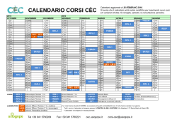 Calendario Corsi CEC al 26/02/2016