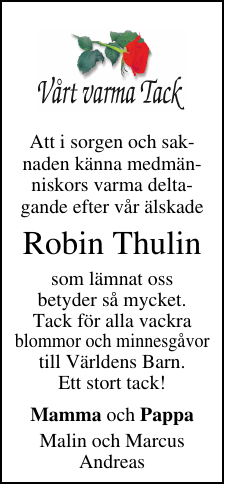 Robin Thulin - Familjesidan