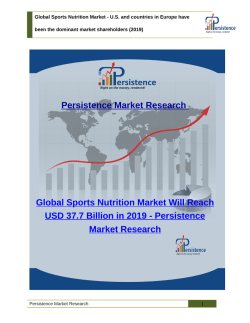 Global Sports Nutrition Market - Share, Analysis, Trends, Forecast to 2019