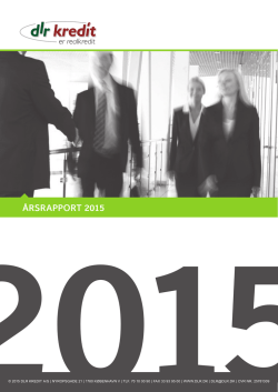 Årsrapport 2015 - DLR Kredit A/S