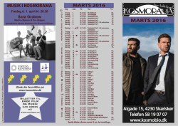 Program for marts - Kosmorama Skælskør