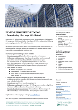 eu-forprojektordning - Region Hovedstaden