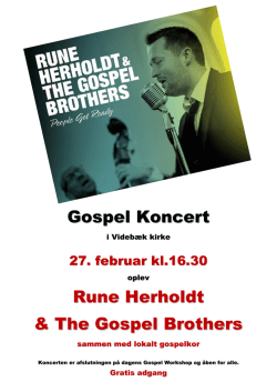 Gospel Koncert Rune Herholdt & The Gospel Brothers