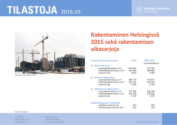 Rakentaminen Helsingissä 2015 sekä rakentamisen