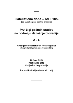 Filatelistična doba, 1850-1941(A-L)
