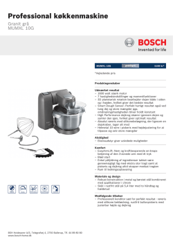 Bosch MUMXL 10G
