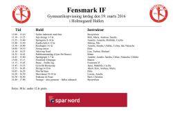 Tryk her for program - Velkommen til Fensmark IF