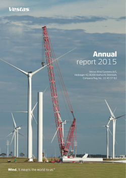 Vestas Annual Report 2015