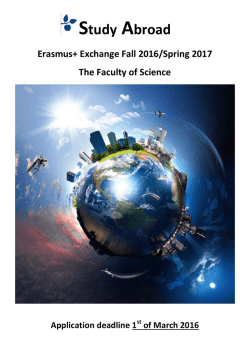 Study Abroad Erasmus+ Exchange Fall 2016/Spring 2017 The