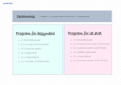 Program for begyndere Program for let øvet