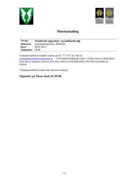 bemanningsplan - Nordreisa kommune