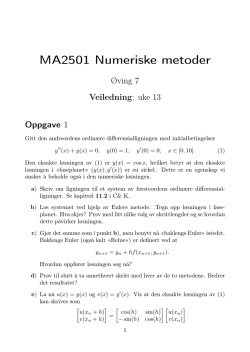 MA2501 Numeriske metoder