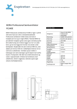 BORA Professional benkventilator PL540E